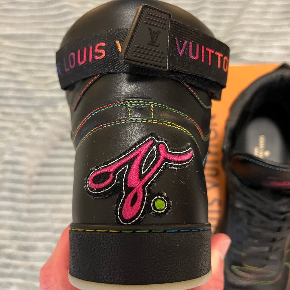 Louis Vuitton Rivoli High Top Sneakers Size LV9 US10/10.5 Like New Condition - Picture 3 of 10